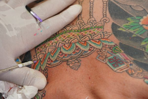 Japanese tattoo artist Horikazu. Photographs made on July 24, 2024 in Asakusa. Tokyo, Japan.